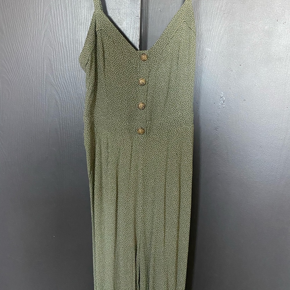 Green polka dot jumpsuit